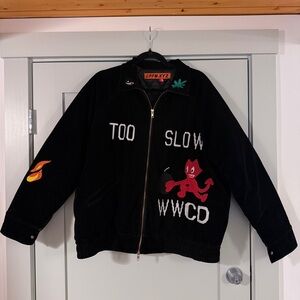 Cactus Plant Flea Market Too Slow Jacket Velvet Embroidery (all occasions)